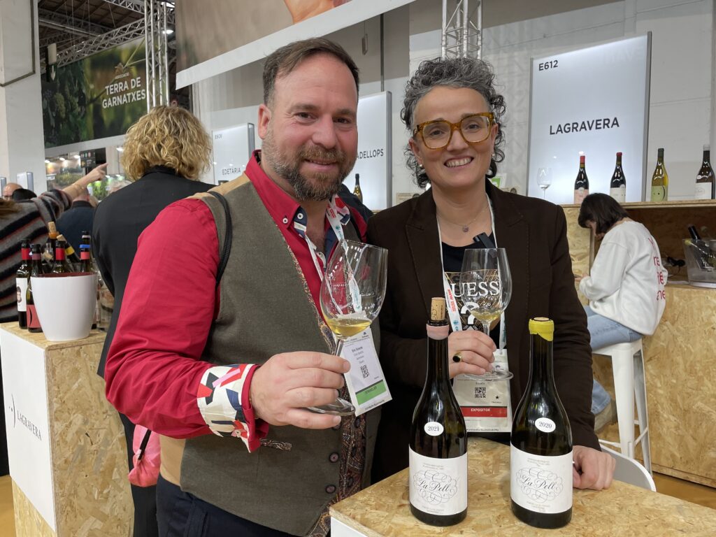 Eric Vicente, sommelier de Cinc Sentits, amb Pilar Salillas a la BWW
